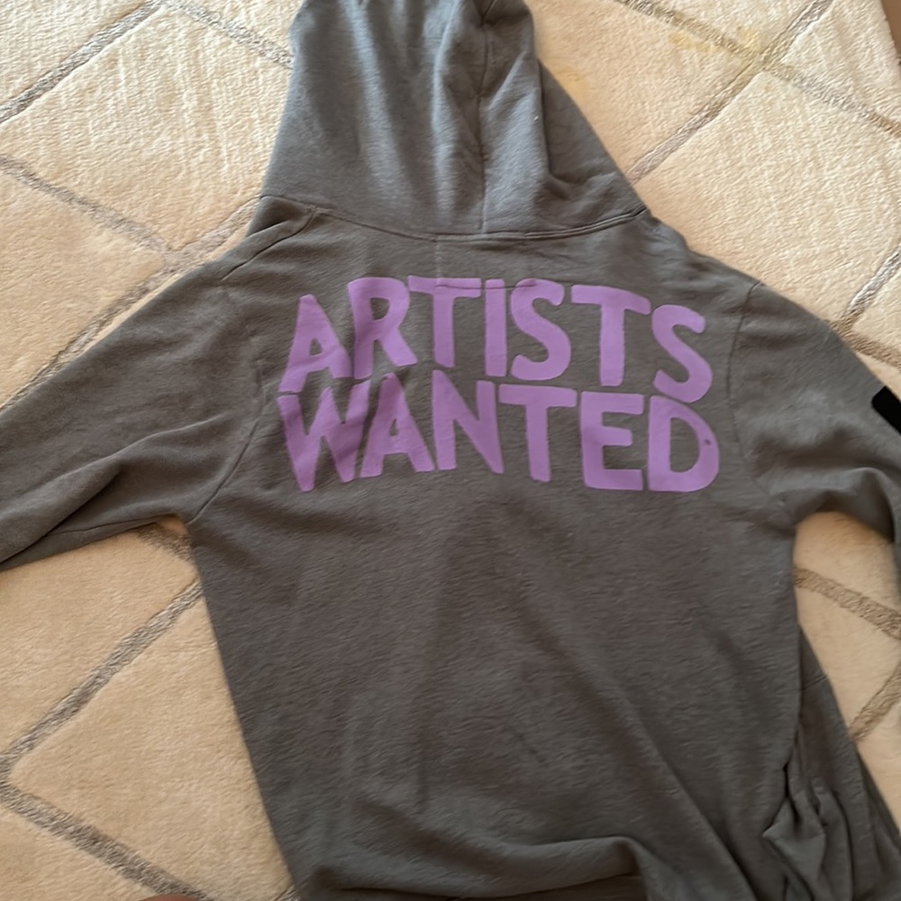 grey and purple free city zip up, worn once